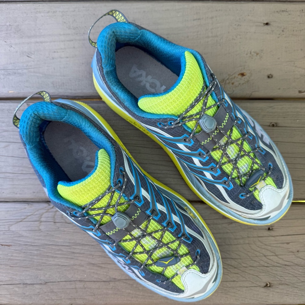 Hoka Mafate Origins trail running shoes in Goblin Blue and Diva Blue size 9 - Picture 3 of 14